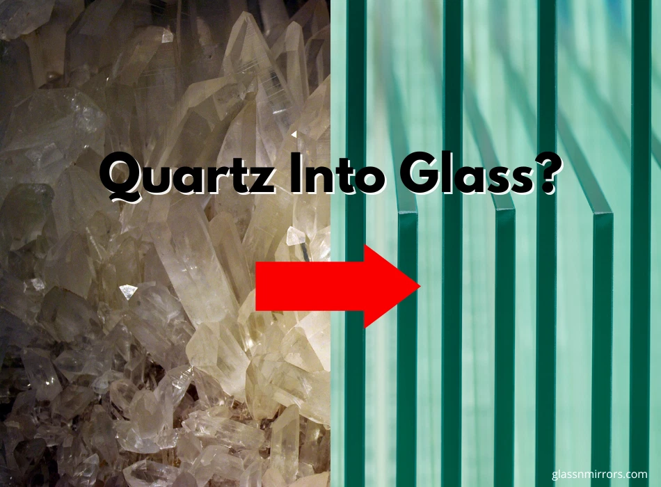 Quartz pieces being made into glass